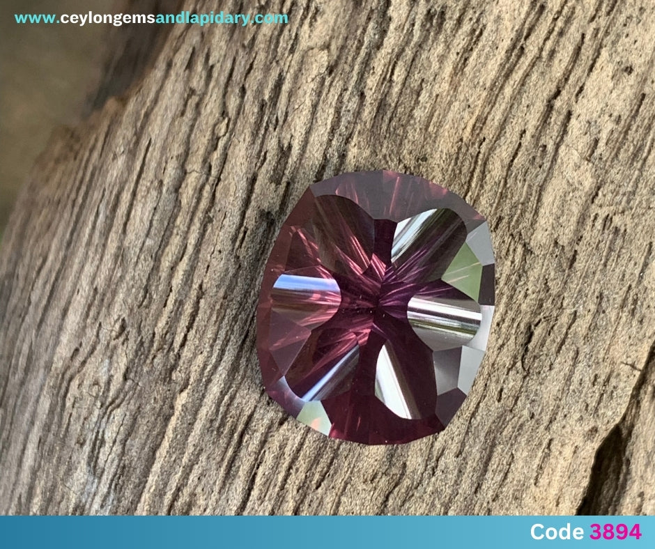 ✨ Velvet Spinel Concave Cut / Fantasy Cut Rectangular Cushion 6.61 Ct Natural Loose Gemstone From Sri Lanka 💎