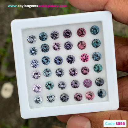 Spinel Rounds Multicolor Natural Unheated Parcel of 12.85 Ct / 36 Loose Gemstones For Jewelry Making 💎✨