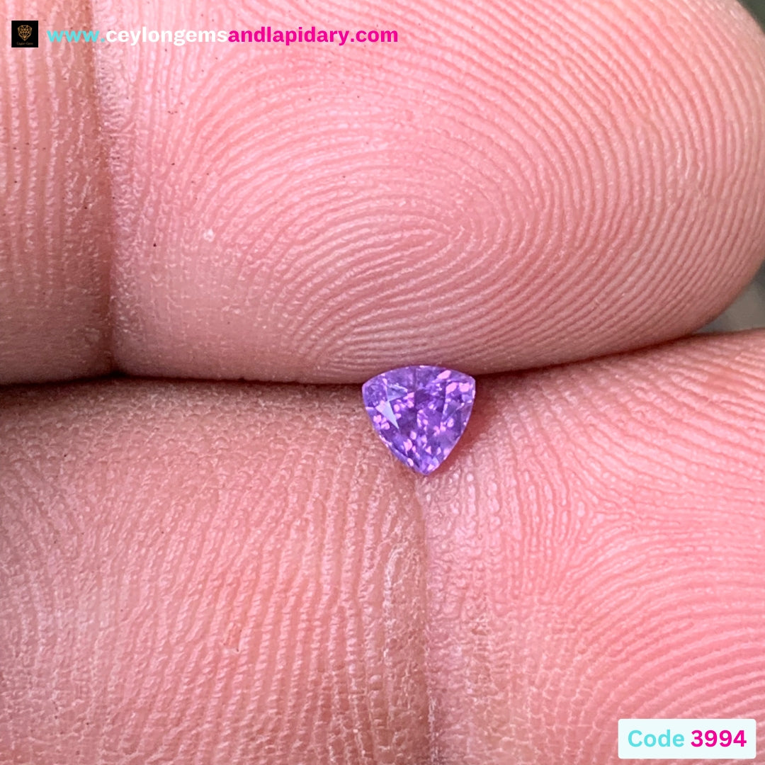 Purple Sapphire Trillion Heated Only 0.3 Ct Natural Loose Gemstone For Jewelry Making 💎✨