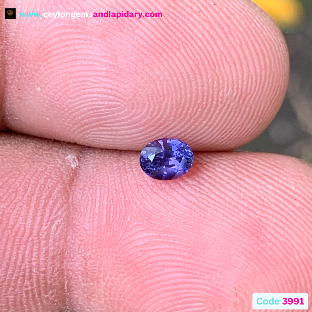 Bluish Purple Sapphire Oval Heated Only 0.43 Ct Natural Loose Gemstone For Jewelry Making 💎✨