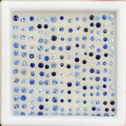 Blue Sapphire 1.8 mm - 2.2 mm Rounds 2.98 Ct Loose Gemstone Parcel of 183 Stones