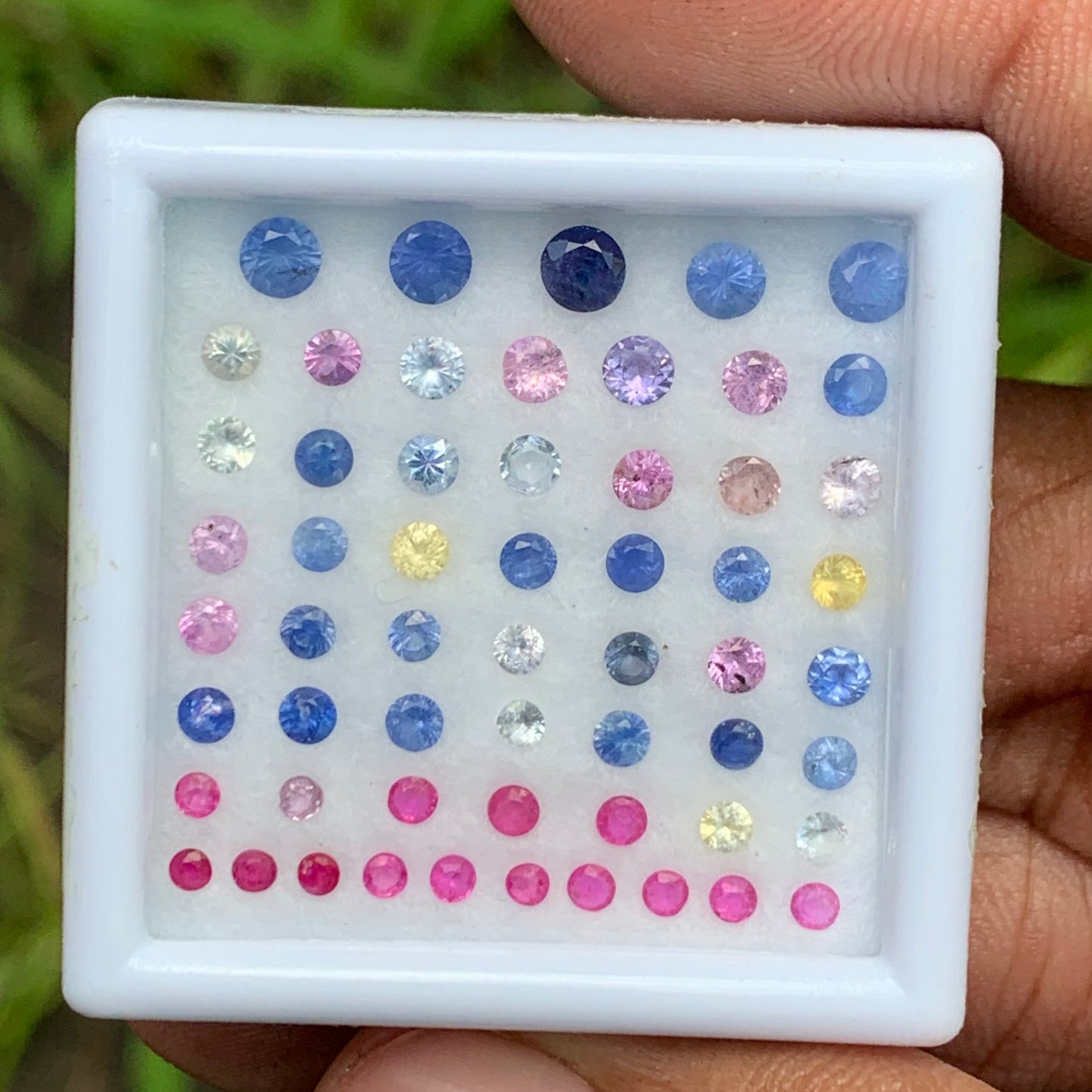 Unheated Sapphire 1.8 mm - 3.6 mm Rounds 4.62 Ct Multicolor Loose Gemstone Parcel of 56 Stones