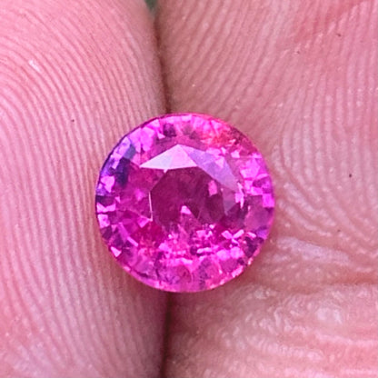 Pink Sapphire 5.9 mm Round Heated Only 1.25 Ct Natural Loose Gemstone for Jewelry Making