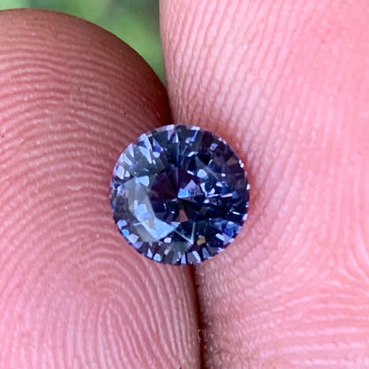 Purplish Gray Spinel 6.3 mm Round 1.33 Ct Natural Loose Gemstone From Sri Lanka