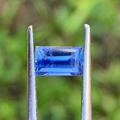 Blue Sapphire Rectangle 1.25 Ct Natural Loose Gemstone from Sri Lanka