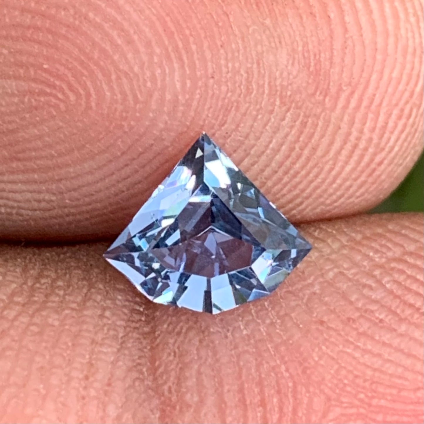 Grayish Blue Spinel 0.95 Ct Trillion Natural Unheated Loose Gemstone from Sri Lanka