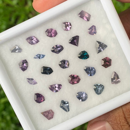 Spinel Geometric Shape Loose Gemstone Parcel 11.05 Ct / 25 Wholesale Price From Sri Lanka