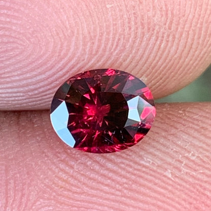 Red Garnet Oval 1.19 Ct Natural Loose Gemstone from Sri Lanka