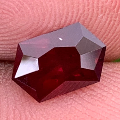 Red Garnet Hexagon 2 Ct Natural Unheated Loose Gemstone From Sri Lanka