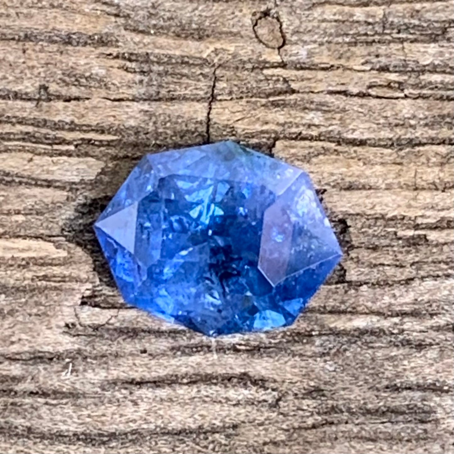 Heavily Included Blue Sapphire Octagon 1.10 Ct Loose Gemstone from Sri Lanka