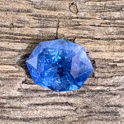 Heavily Included Blue Sapphire Octagon 1.10 Ct Loose Gemstone from Sri Lanka
