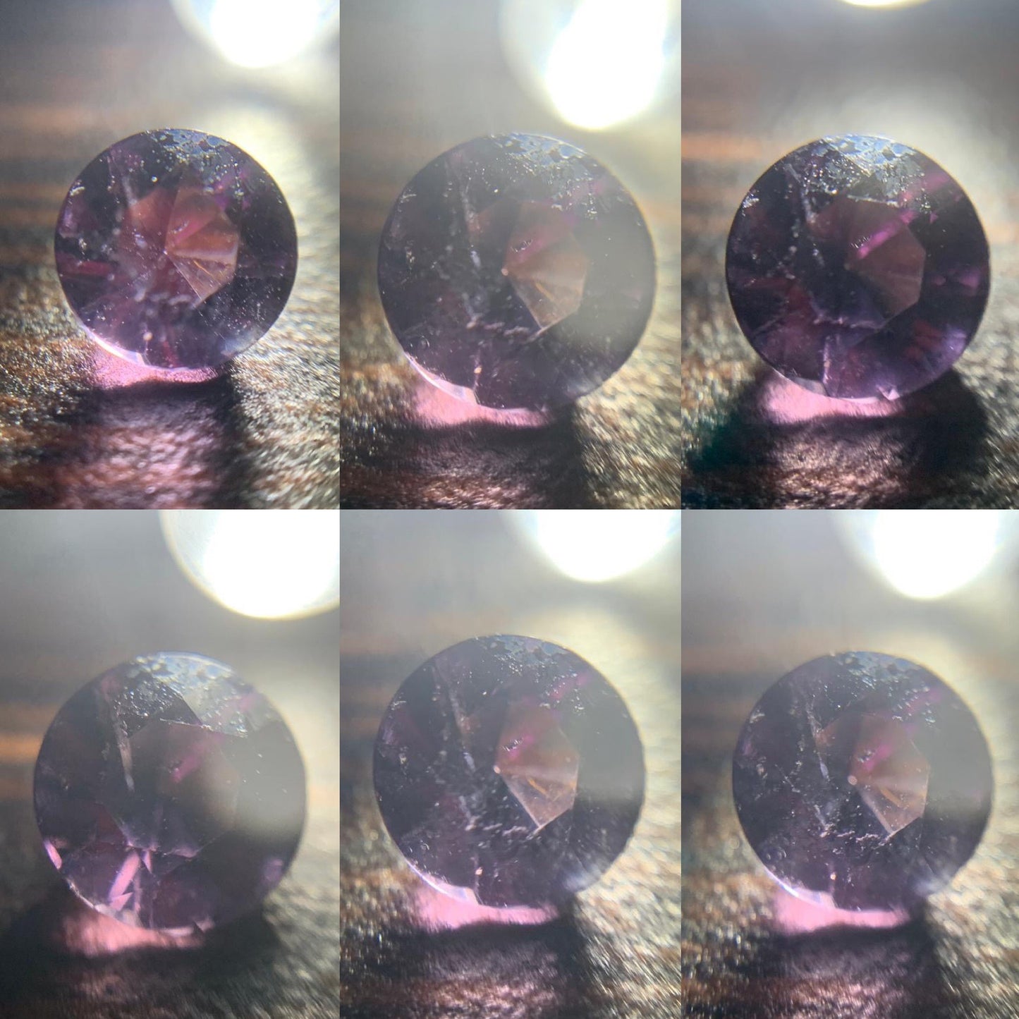 Purple Spinel Concave Cut Round 0.65 Ct Natural Loose Gemstone from Sri Lanka