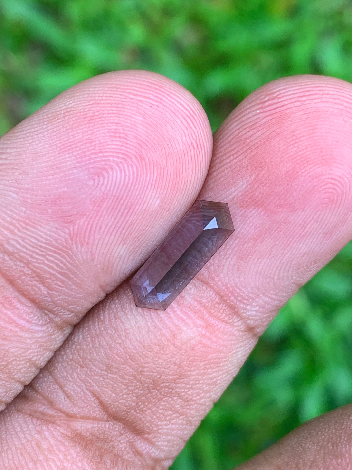 Gray Spinel Rose Cut Elongated Hexagon 1.35 Ct Ethically Sourced Loose Gemstone