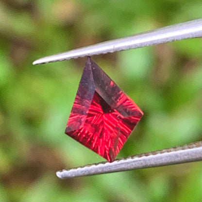 Red Garnet Concave Fantasy Cut 1 Ct Kite Natural Loose Gemstone