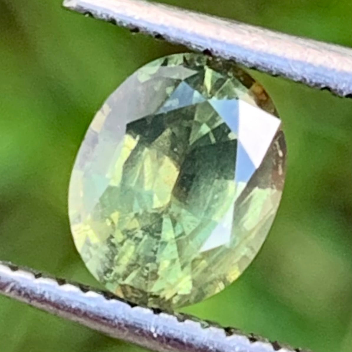Green Zircon Oval 1.10 ct Natural Unheated Loose Gemstone From Sri Lanka.