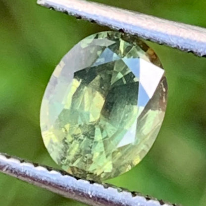Green Zircon Oval 1.10 ct Natural Unheated Loose Gemstone From Sri Lanka.