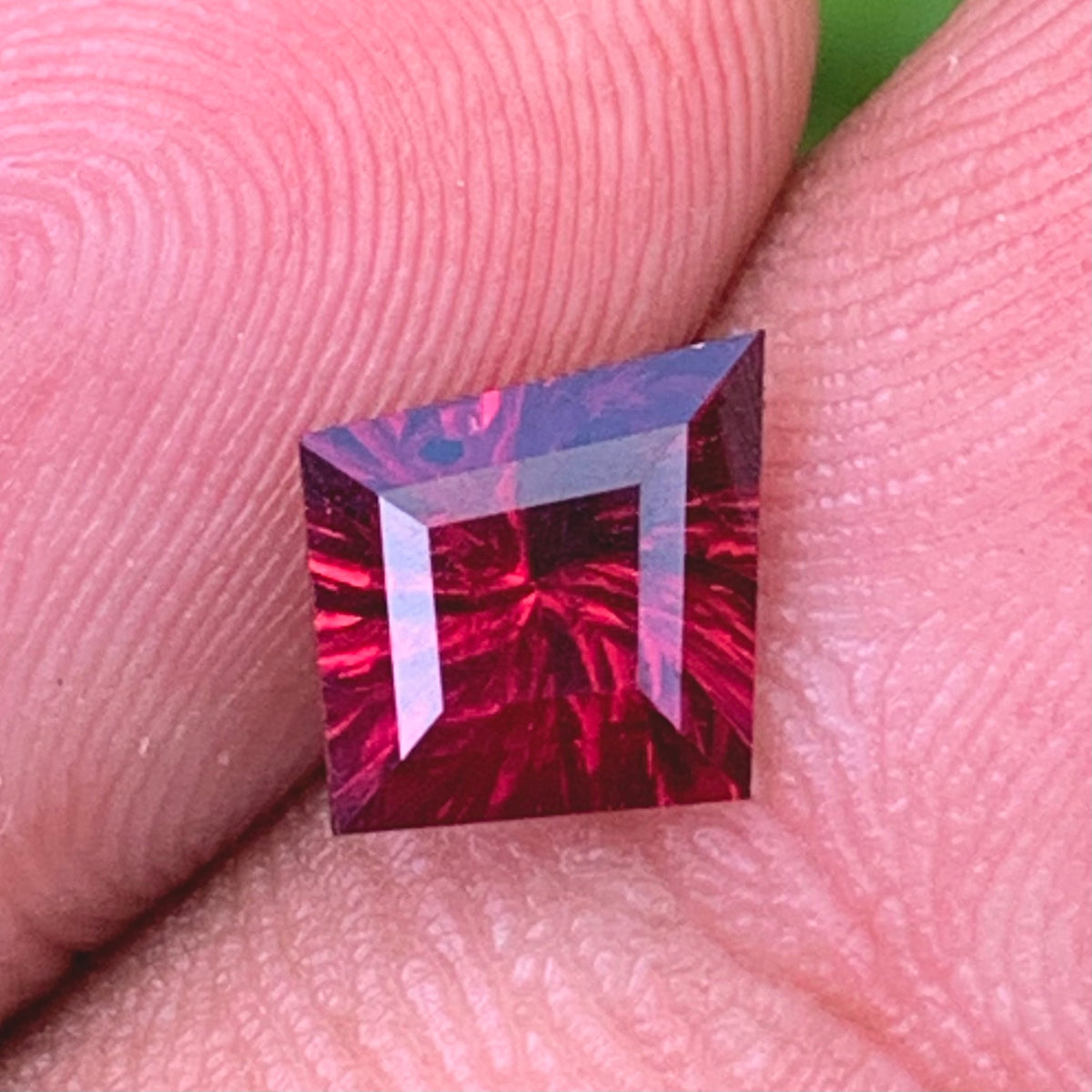 Red Garnet Concave Fantasy Cut 1.35 Ct Kite Natural Loose Gemstone
