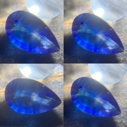 Blue Sapphire Pear 0.57 Ct Natural Loose Gemstone For Jewelry Making