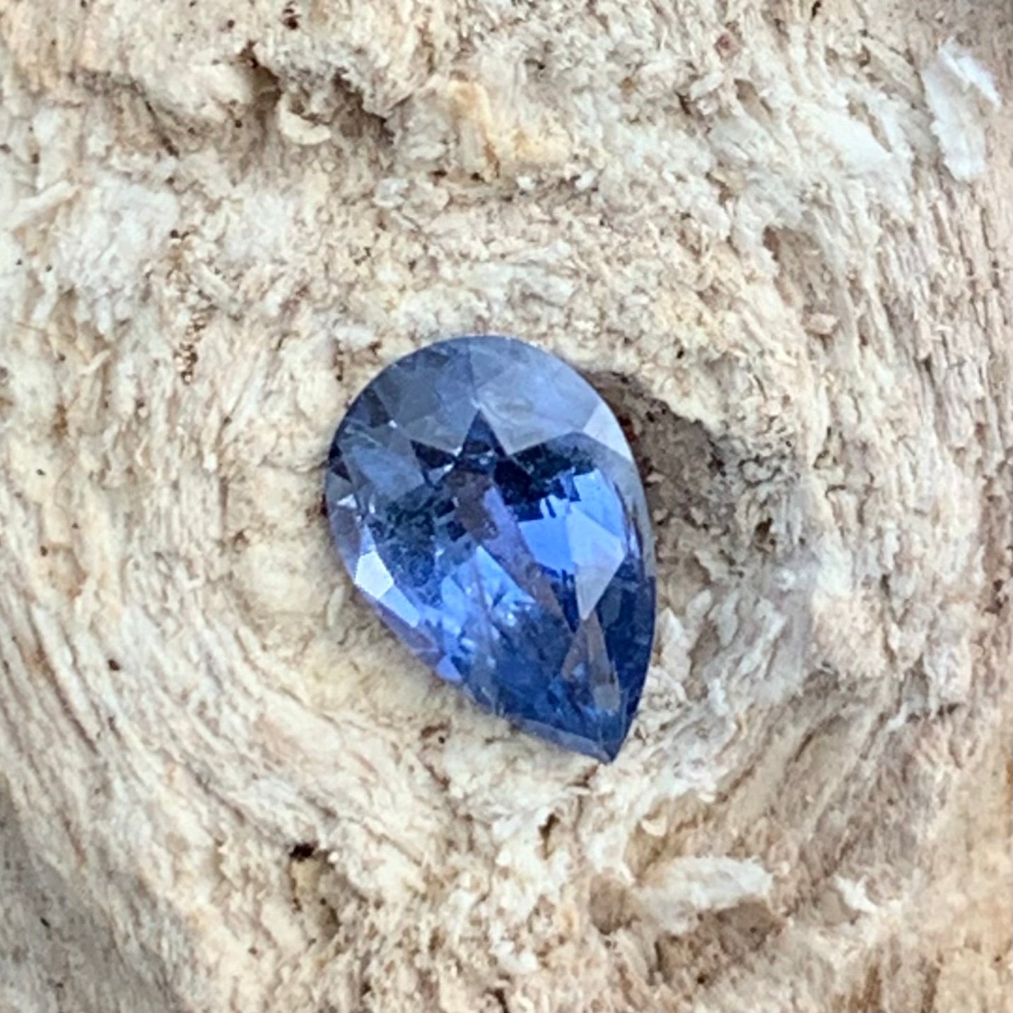 Blue Sapphire Pear 0.61 Ct Natural Loose Gemstone For Jewelry Making
