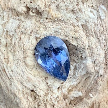 Blue Sapphire Pear 0.61 Ct Natural Loose Gemstone For Jewelry Making