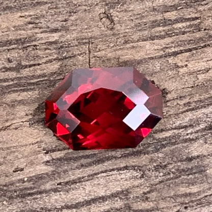 Red Garnet Octagon 1.55 Ct Natural Unheated Loose Gemstone from Sri Lanka