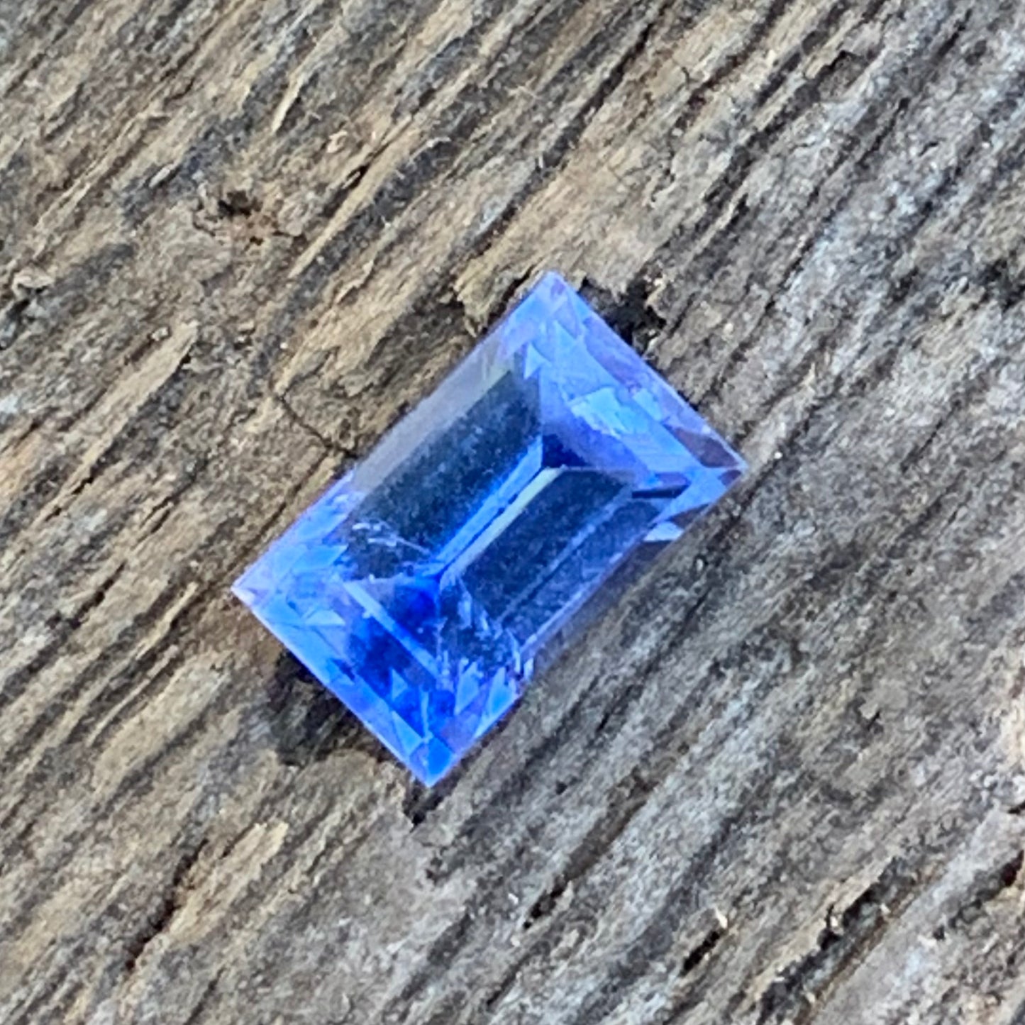 Blue Sapphire Rectangle 1.25 Ct Natural Loose Gemstone from Sri Lanka