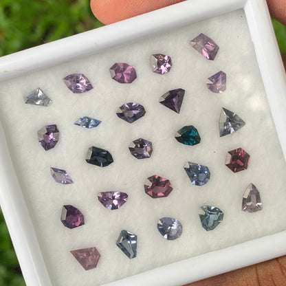 Spinel Geometric Shape Loose Gemstone Parcel 11.05 Ct / 25 Wholesale Price From Sri Lanka