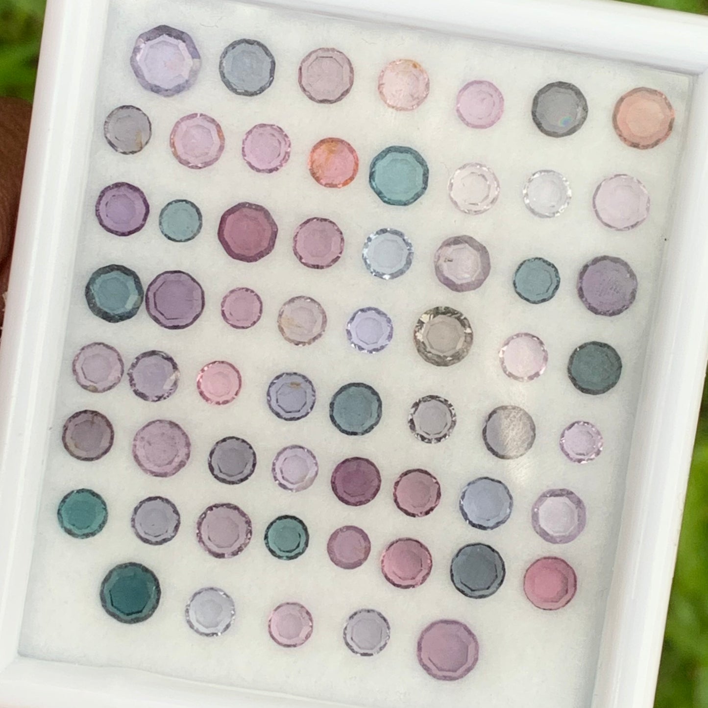 Spinel Portrait Cut Roundish Tablets Multicolor Natural Loose Gemstone Parcel at Wholesale Price 24.30 Ct / 60 Stones