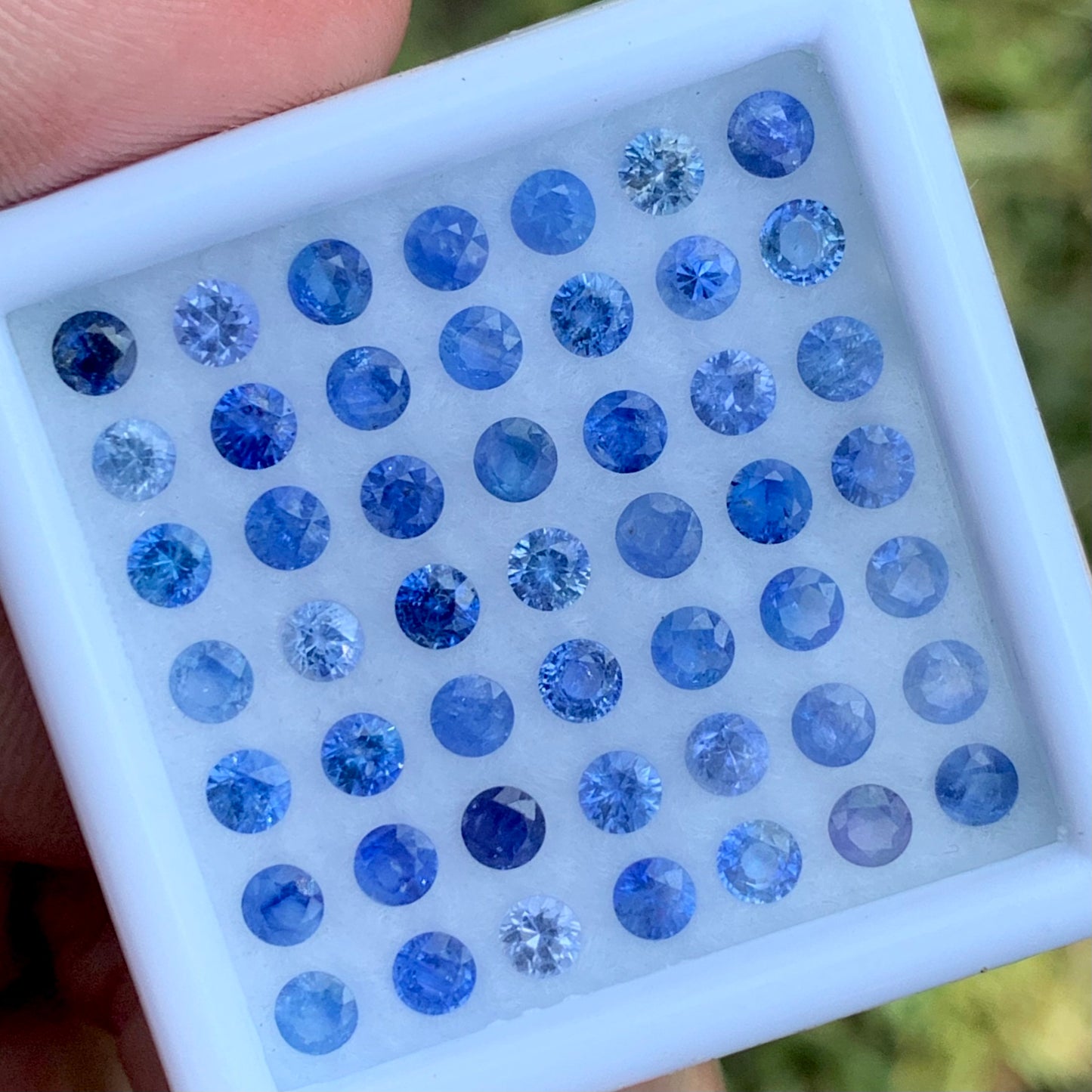 Blue Sapphire 3.2 mm Rounds 7.52 Ct Loose Gemstone Parcel of 49 Stones