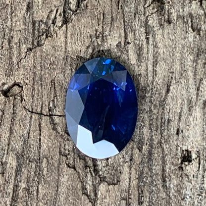 Deep Blue Sapphire Oval 0.70 Ct Heated Only Natural Loose Gemstone For Jewelry Making