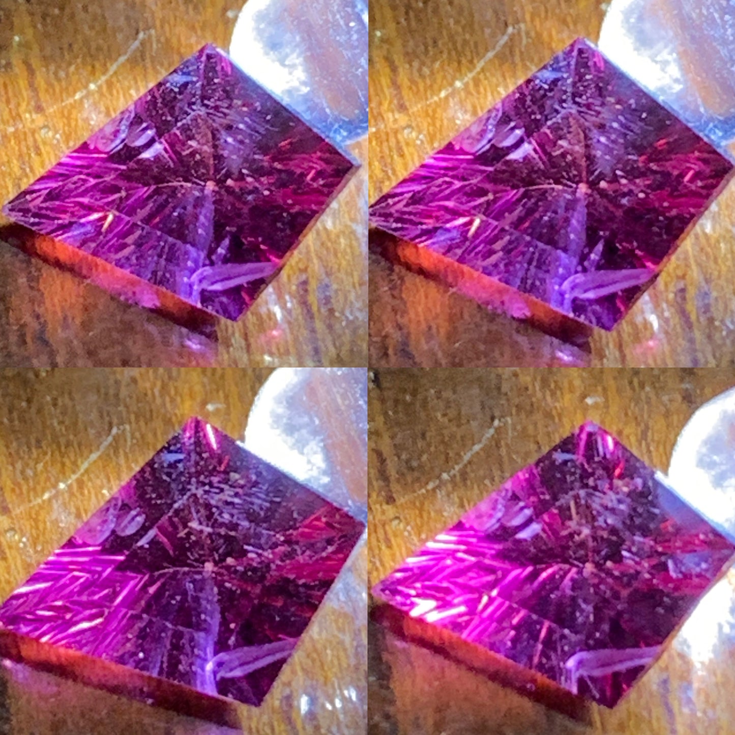Pinkish Red Garnet Concave Fantasy Cut 1.35 Ct Modified Kite Natural Loose Gemstone