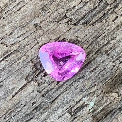 Sapphire Pinkish Purple Trillion 1.05 Ct Natural Loose Gemstone From Sri Lanka