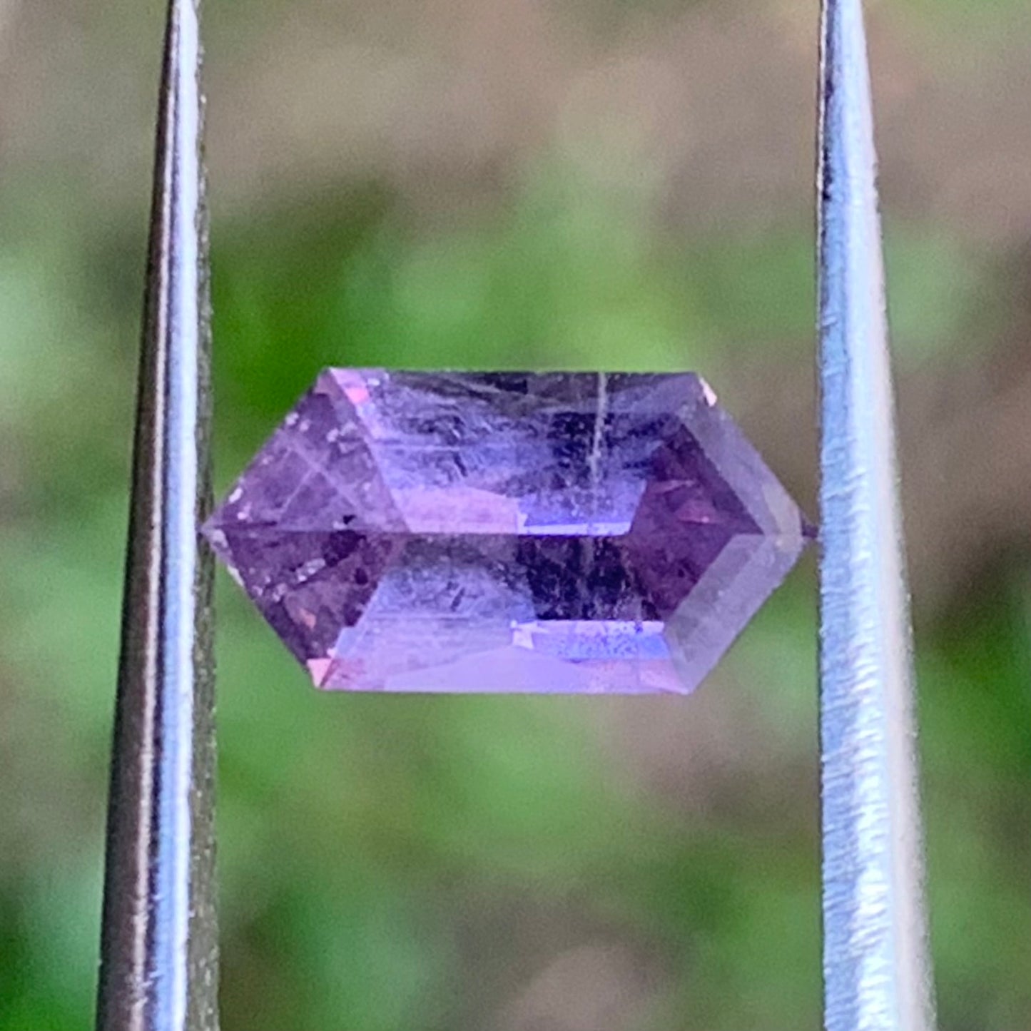 Purple Spinel 0.83 Ct Elongated Hexagon Loose Gemstone For Contemporary Jewelry