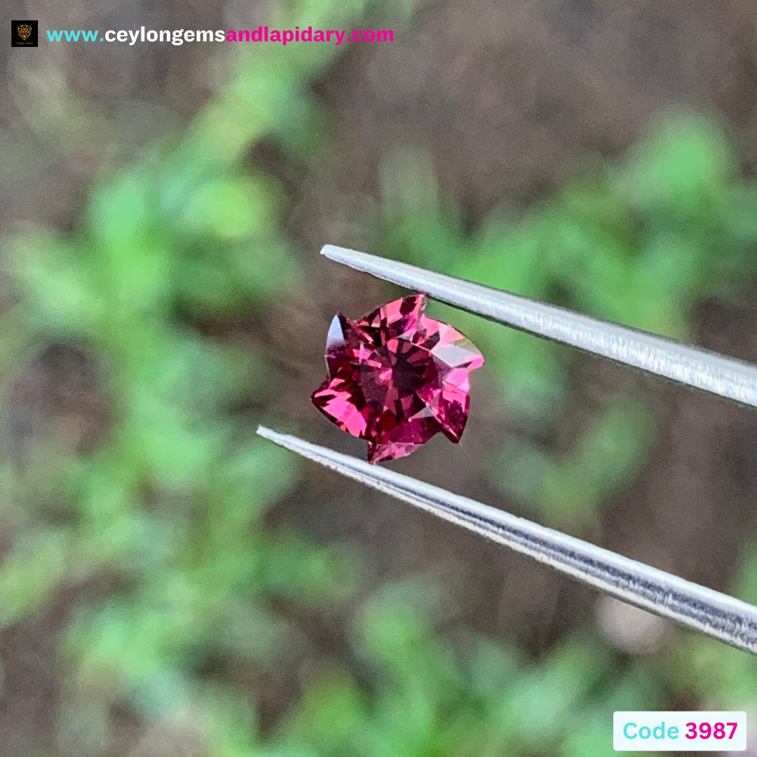 Pinkish Red Garnet Fancy Fireball Cut 0.71 Ct Natural Loose Gemstone For Jewelry Making 💎✨