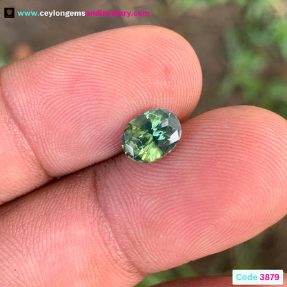 ✨ Green Zircon Concave Cut Oval 1.98 Ct 💎