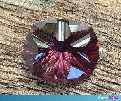 ✨ Velvet Spinel Concave Cut / Fantasy Cut Rectangular Cushion 6.61 Ct Natural Loose Gemstone From Sri Lanka 💎