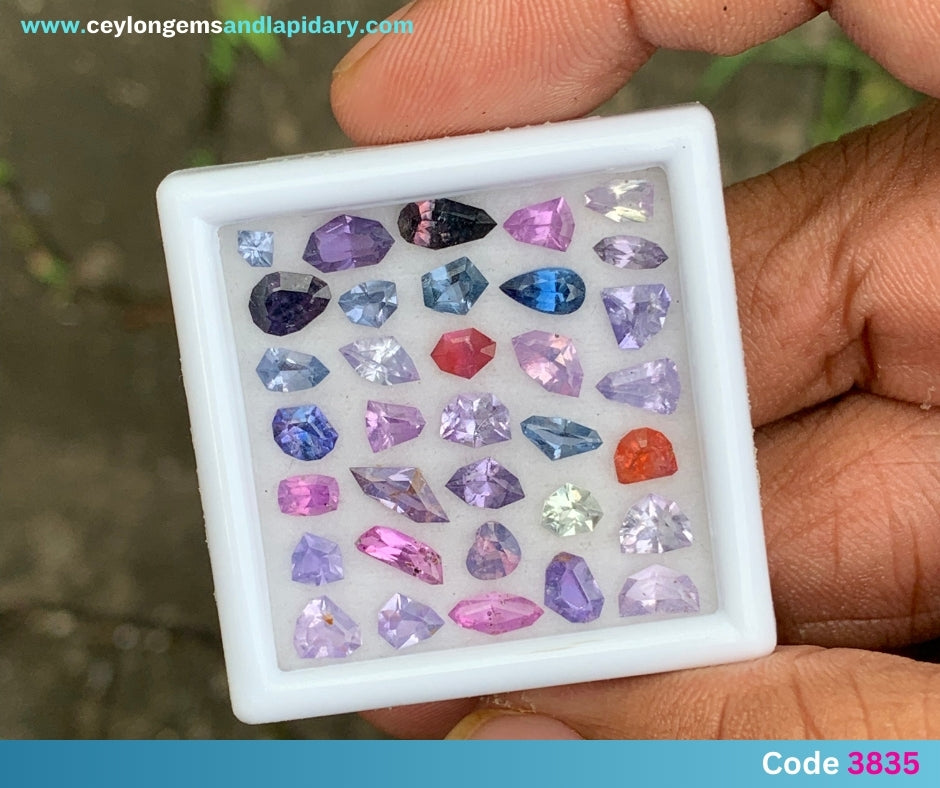 Unheated Multicolor Sapphire Parcel - Fancy Geometric Shapes (10.64 Ct) 💎