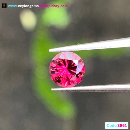 Red Garnet Fantasy Cut / Concave Cut 5 mm Round 0.63 Ct Natural Loose Gemstone For Jewelry Making 💎✨