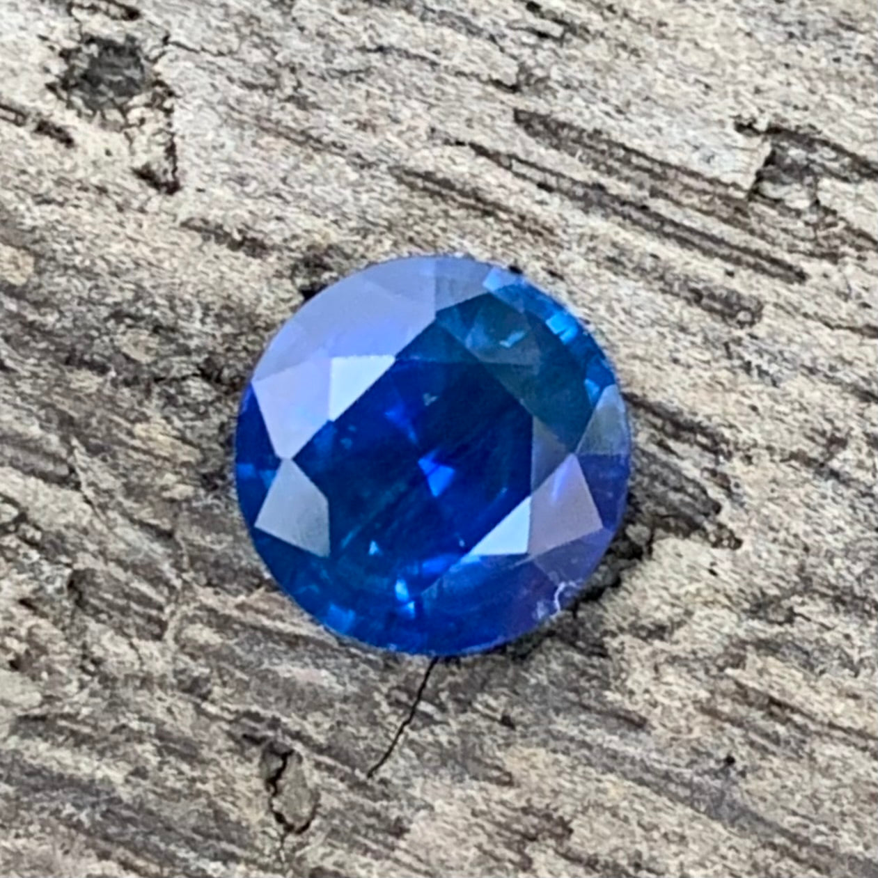 Blue Sapphire 5.9 mm Round Heated Only 1 Ct Natural Loose Gemstone