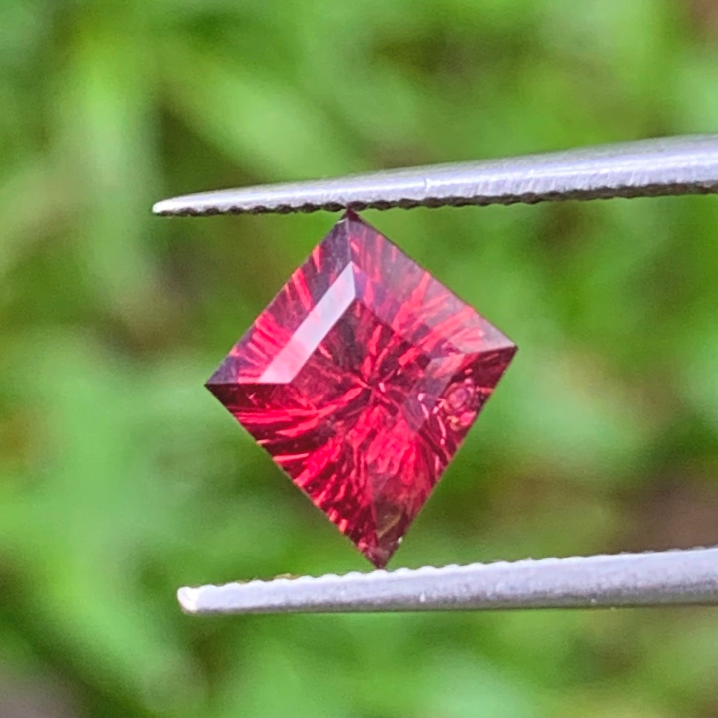 Red Garnet Concave Fantasy Cut 1.35 Ct Kite Natural Loose Gemstone
