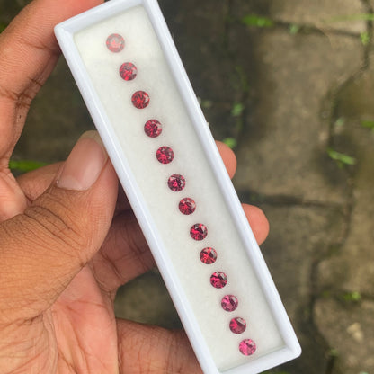 Fantasy Cut Pinkish Red Garnet 6.02 Ct / 13 Stones Loose Gemstone Parcel For Jewelry Making 💎✨