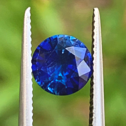 Blue Sapphire 5.9 mm Round Heated Only 0.86 Ct Natural Loose Gemstone for Jewelry Making