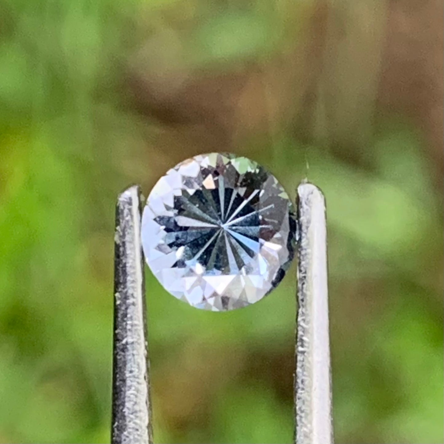 Grayish Blue Spinel Flower Cut Round 4.92 mm / 0.56 Ct Natural Loose Gemstone from Sri Lanka