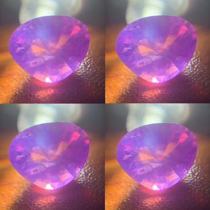 Hazy Sapphire Purplish Pink Modified Trillion Heated Only 1.2 Ct Natural Loose Gemstone From Sri Lanka