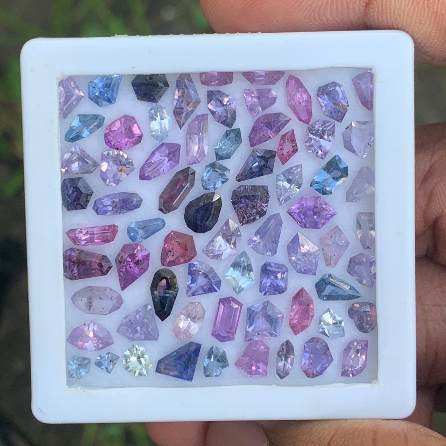 Unheated Sapphire Fancy Geometric Shape Multicolor Natural Loose Gemstone Parcel 23.93 Ct / 68 Gemstones From Sri Lanka