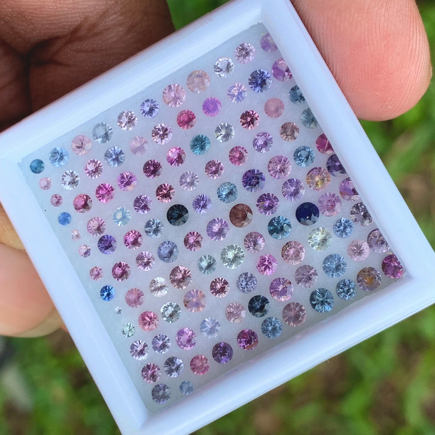 Unheated Sapphire 1 mm - 2.6 mm Rounds 4.4 Ct Multicolor Loose Gemstone Parcel of 114 Stones