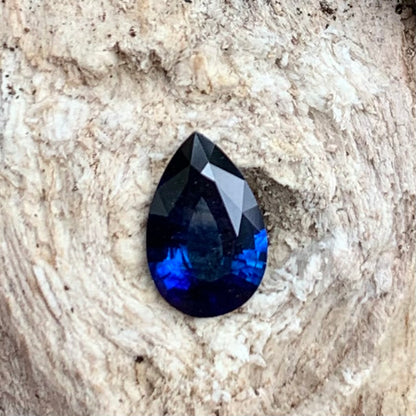 Blue Sapphire Pear Cut 0.57 Ct Natural Loose Gemstone For Jewelry Making 💎✨