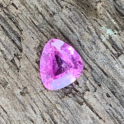 Sapphire Pinkish Purple Trillion 1.05 Ct Natural Loose Gemstone From Sri Lanka