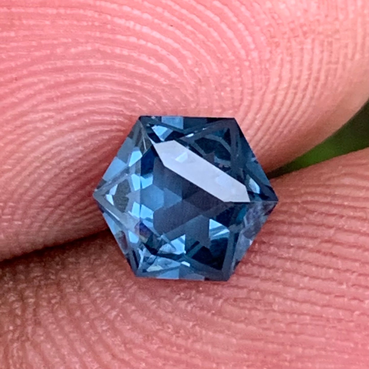 Teal Spinel Hexagon 1.05 Ct Creative Lotus Cut Loose Gemstone