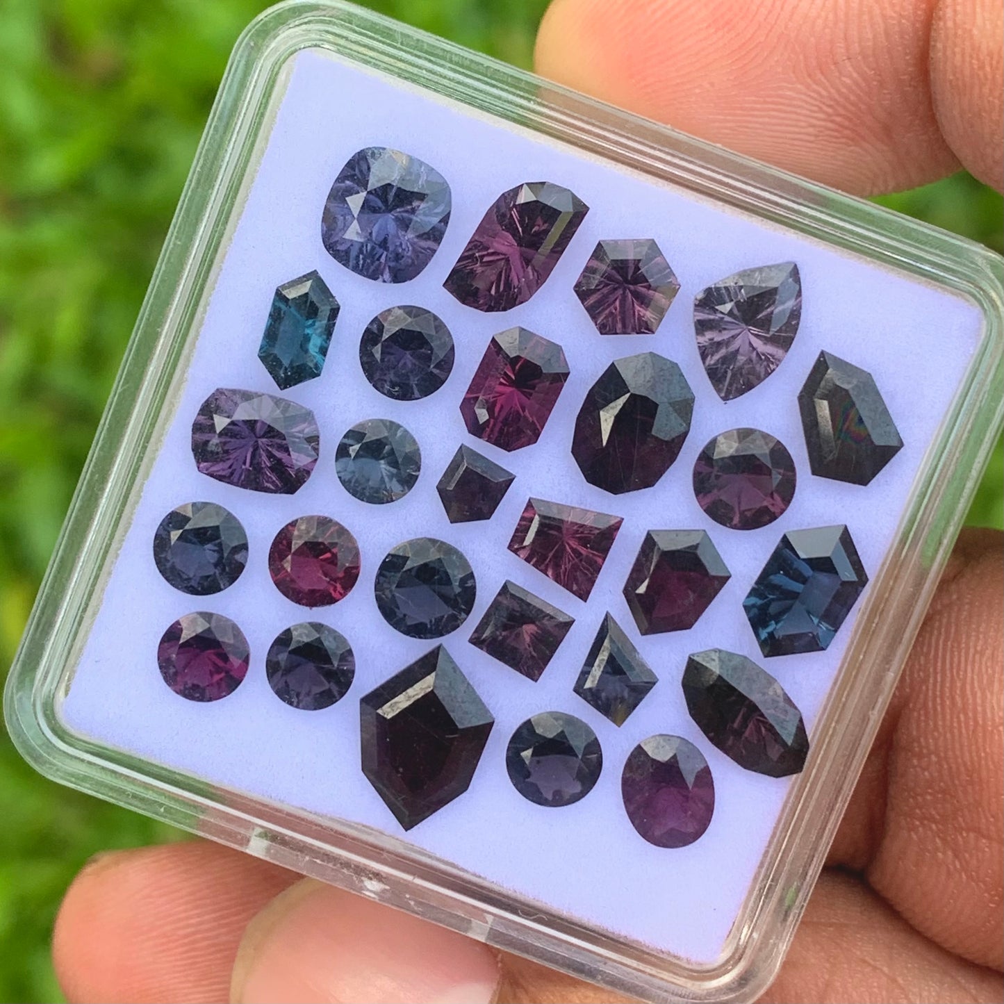 Spinel Concave / Fantasy Cut Geometric Shape Stones Of Deep Color Parcel 16.25 Ct / 27 Stones Multicolor Natural Loose Gemstones